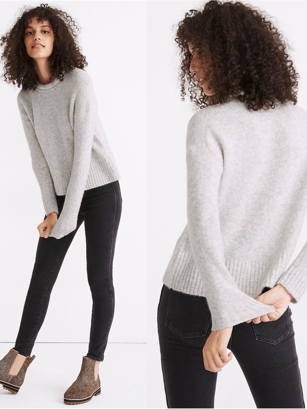 Madewell • Fulton Light Gray Rollneck Women's Sweater